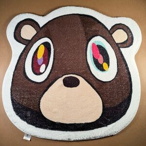Bear Face Shaped Rug 28” Plush Accent Floor Mat Cute Home Decor Kanye